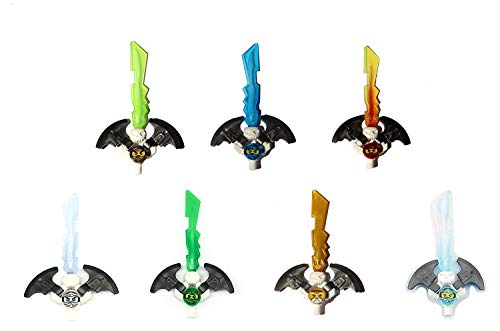 LEGO Ninjago: Complete Lot of 7 Djinn Swords - Wu, Cole, NYA, Jay, Kai, Lloyd & Zane