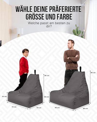 PATCH HOME Lounge Sessel XXL Gamer Sessel Sitzsack Sessel Sitzkissen In & Outdoor geeignet fertig...