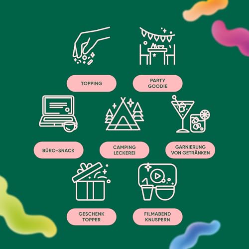 Star Candies Fruchtgummi Würmer | Gefriergetrocknete Amerikanische Süßigkeiten | Gefriergetrocknetes Dessert für Geburtstagsfeiern | Weltraum-& Astronauten-Snack | Freeze Dried Candy (60 g, 3er Pack)