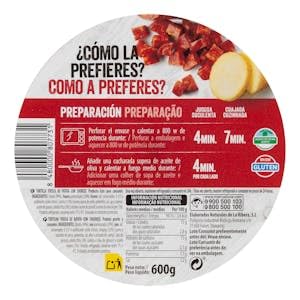 Hacendado Tortilla de patata con chorizo aceite de oliva Bandeja 600 g Pack 2