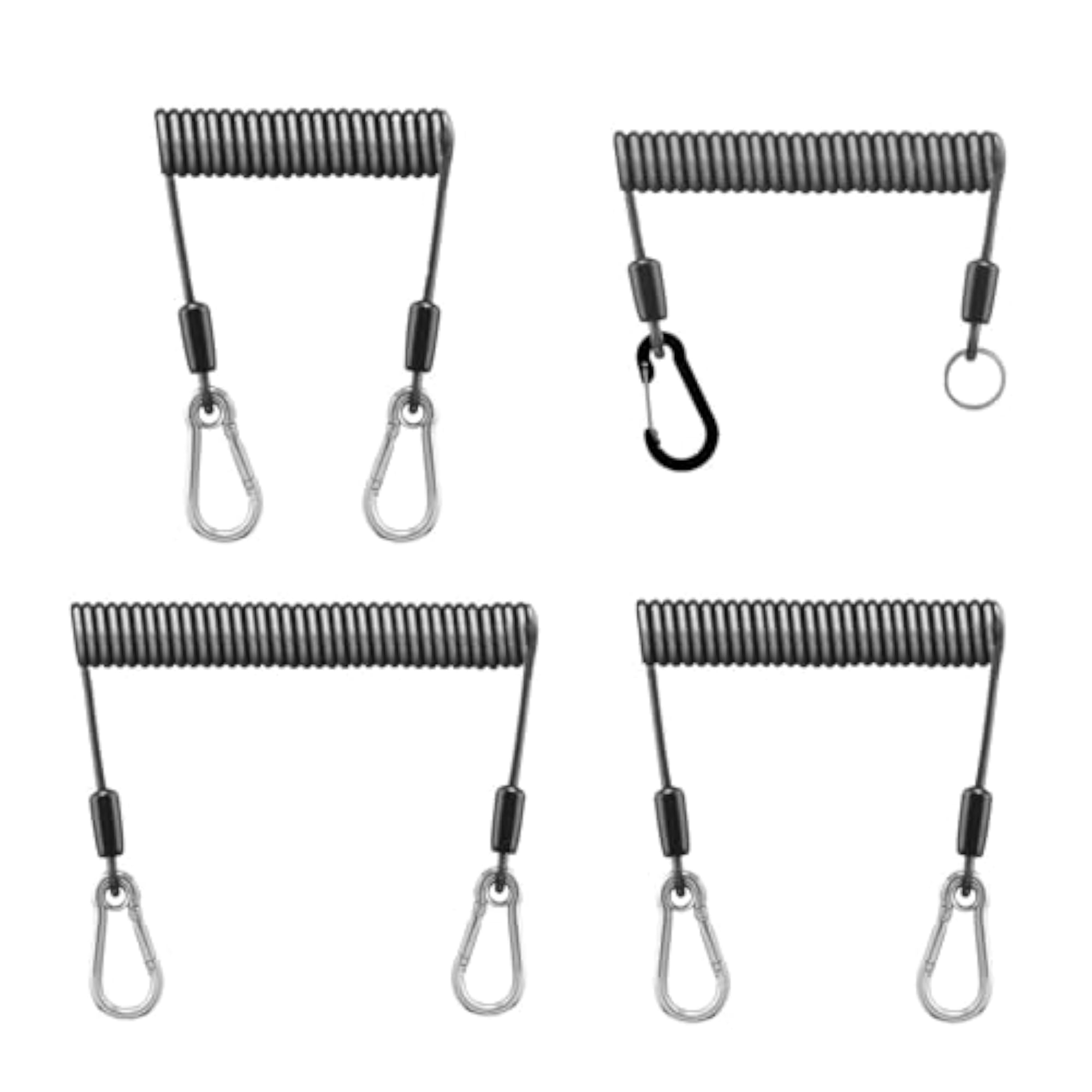 Fishing Lanyard Coil Security Leash for Fishing Pole Tether