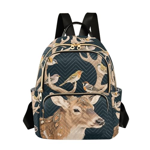 Nexawaveo Sac à dos matelassé pour femme Black Bird...