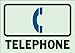 Brady 90775 Glow-In-The-Dark Plastic Glow-In-The-Dark Exit & Directional Sign, 10" X 14", Legend "Telephone (with Picto)"