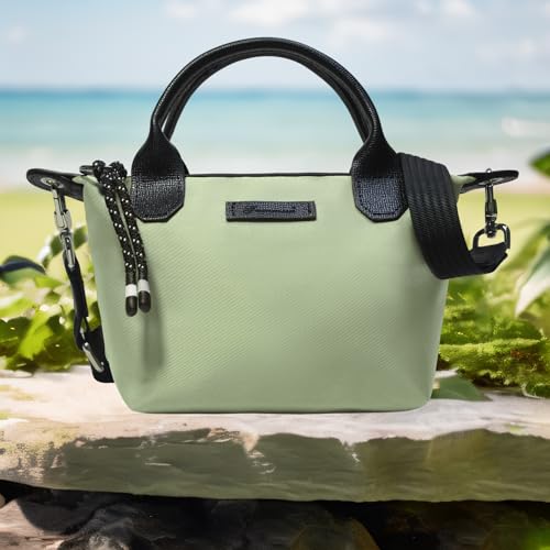 Image of Designer Mini Tote Bag for Women - Lightweight Crossbody Purse with Adjustable Dual Straps (2-Way Carry)