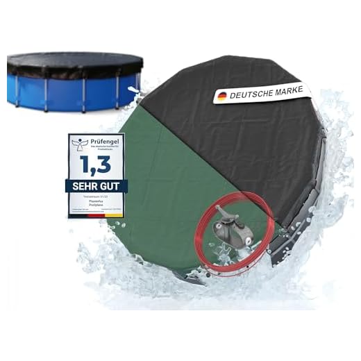 Planenfux® Poolabdeckung rund 400 cm (Für Ø 366-400 cm Becken) | 2-in-1 Poolplane aus 200g/m² PE Material | UV-resistente Sommer & Winterabdeckung | Solar Pool Abdeckplane | Ø460cm Rundpool Abdeckung