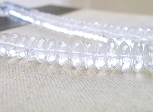 Gemme rondelle cristal de roche quartz transparent 10.5mm pour loisirs créatifs et bijoux DIY