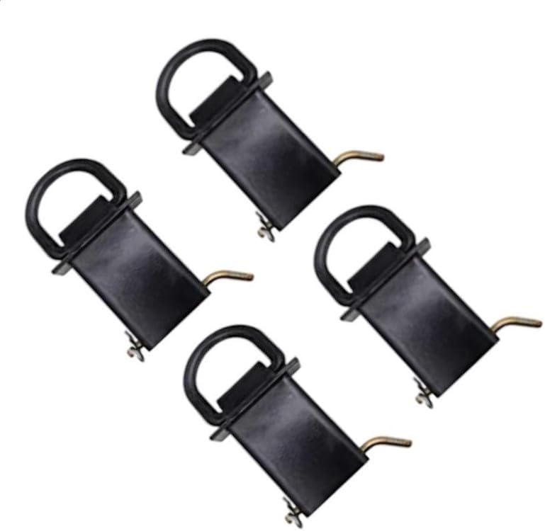 BRAIN DUMP 4 Pack Heavy Duty Adjustable Trailer Stake Pocket D Ring 5400 Lbs Load Limit