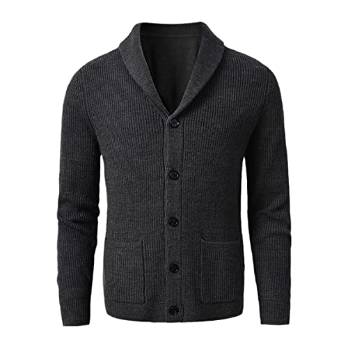 Veste col châle Roquorl cardigan homme mérinos idéal pour le bureau et sorties