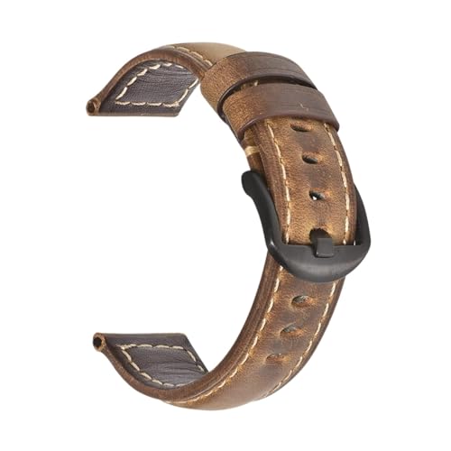 Bracelet montre cuir véritable ciré HMFANG idéal pour le bureau