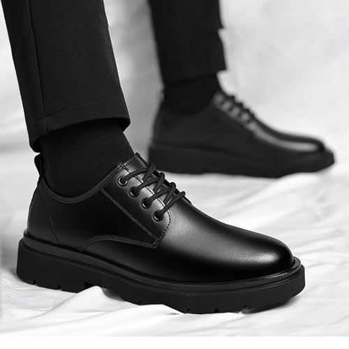 Men's Breathable Casual Dress Shoes with Leather Insole Heightening, Business and Wedding Shoes for Men4