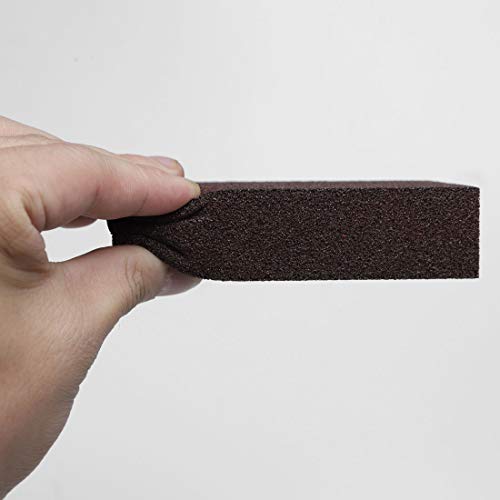 Image of uxcell 8pcs Scouring Pads Non-Scratch Scouring Sponge Scrub Pads 4 inch x 2.8 inch For Scouring Kitchens, Dishwashing, Brown