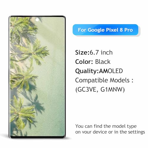 Remplacement Écran Google Pixel 8 Pro Tactile OLED avec Cadre Support Intégré - 2