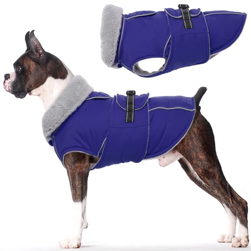 Lelepet Warm Coats and Jackets for Dogs Waterproof Winter Dog Coat for Cold Weather Reflective Dog Puffer Jacket