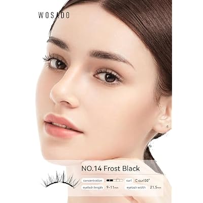 WOSADO Magnetic Eyelashes with Applicator Kit, No.20 Pudding Black, Reusable Magnetic Lashes without Eyeliner, Glue-free False Lashes, Waterproof, Lightweight, Suit for Manga Makeup