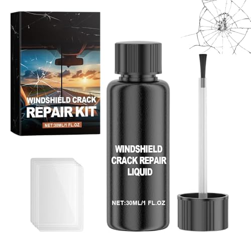 Windshield Crack Repair Kit, 2025 Upgrade Glass Scratch Remover, 5 MinQuick-Glass Repair Liquid, Long-Lasting for Windshields, Windows, Mirrors, All Crack Types Windshield Repair Kit (1)
