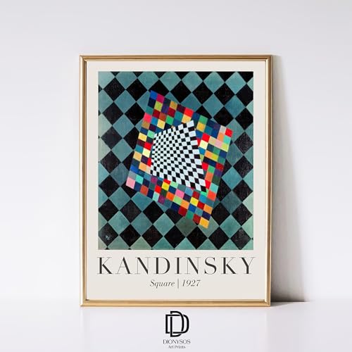 Toile Kandinsky affiche exposition musée vintage impression géométrique 60x90