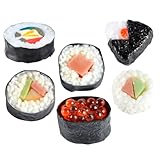 UPKOCH Modèle Simulation Sushi Faux Sushis Japonerie Lot 6 Pièces Taille Petite Couleur Réaliste Décoration Photographie Accessoires pour Vitrines Magasins De