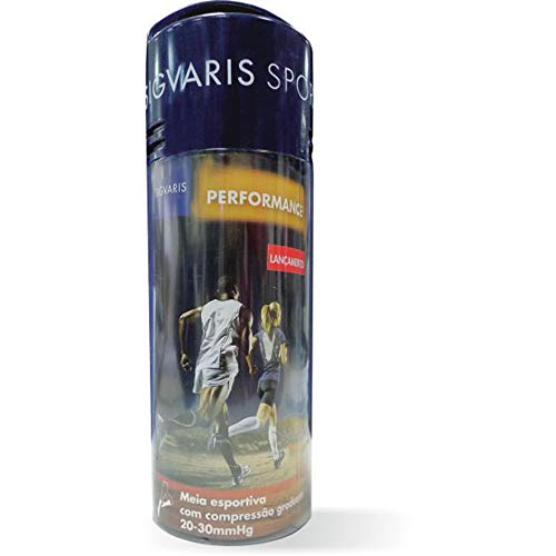 Meia 3/4 Esportiva Performance 520 Ad 20-30 Mmhg Sigvaris Preto/Prata M3