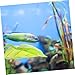 Happyyami 2pcs Betta Fish Leaf Hammock Simulated Habitat for Betta Fish Comfortable Resting Spawning Leaves with Cups Easy to Clean Design