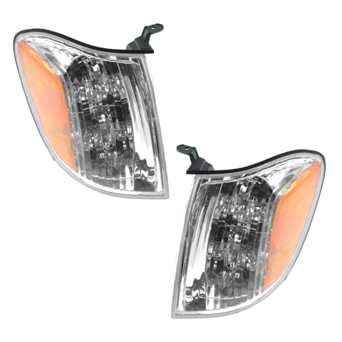 TRQ Corner Light Set Driver & Passenger Side Compatible with 2005-2007 Toyota Sequoia Tundra TO2530147 TO2531147