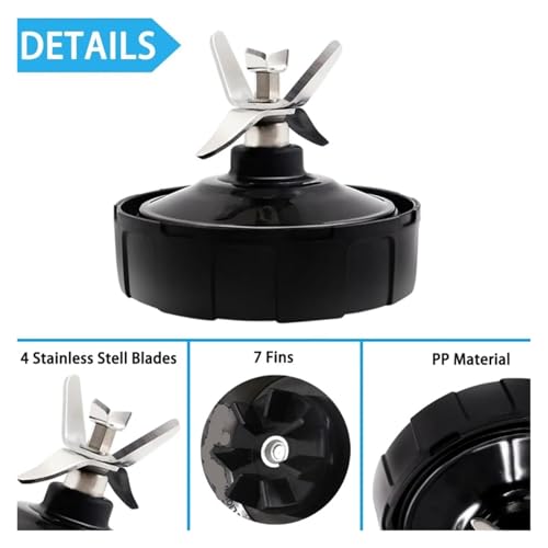 Lame extracteur en acier robuste compatible blender Nutri Ninja