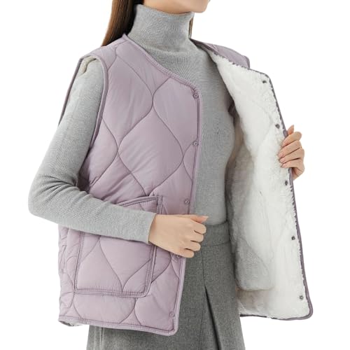 Gilet sans manches doublé polaire contre le froid pour rester au chaud dehors