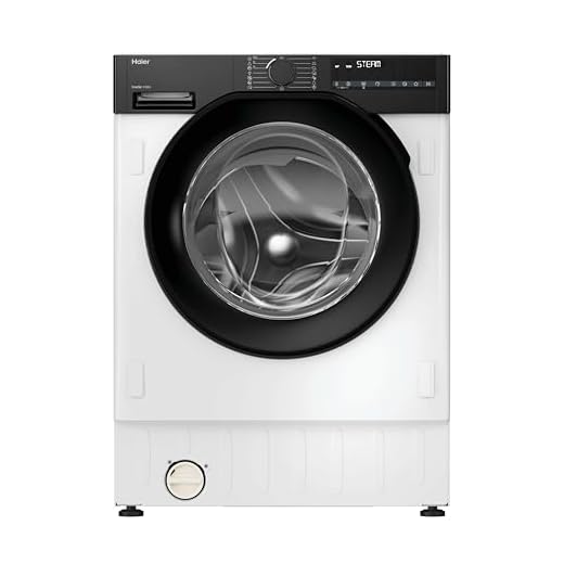Haier Series 6 Integrated Washer Dryer, 9 Kg Wash, 6 Kg Dry, Combined Cycle Class D, 1600 RPM, hOn App Connectivity, Anti-Bacterial Treatment, White and Black, 60x53x82 cm - BHA6S696M6DB9-80