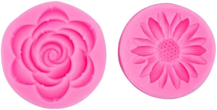 Miniatura 8 de Molde de silicona para crisantemo rosa, moldes de fondant de girasol para decoración de pasteles de flores, decoración de cupcakes, caramelo de