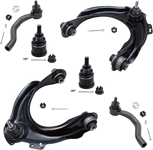 Image of Detroit Axle - 14pc Front End Suspension Kit for 04-08 Acura TSX, 03-07 Honda Accord, Upper Control Arms Tie Rods Lower Ball Joints Boots and Rear Sway Bars 2004-07 Replacement