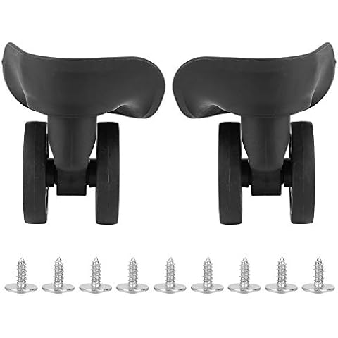Heaveant Luggage Wheel, 1Pair Suitcase Wheel Universal Draw‑Bar Box Replacement Wheel Outdoor Luggage Carrier Accessories Cover