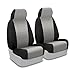 Coverking Custom Fit Front 50/50 Bucket Seat Cover for Select Jeep Wrangler Models - Neosupreme (Gray with Black Sides)