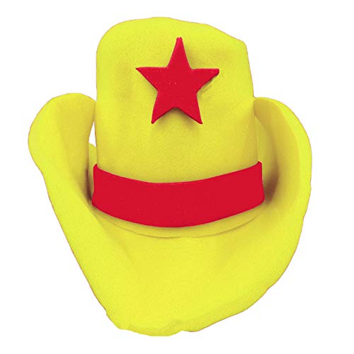 Giant Yellow Foam Cowboy Western Novelty Hat #TOP4