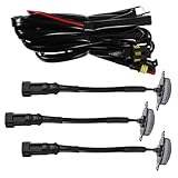 ELAYARD Juego De 3 Kit de Luces LED para Rejilla de Coche Luces Estroboscópicas Impermeables Luz de Advertencia Lateral Ultradelgada para Iluminación de Emergencia para Todoterreno