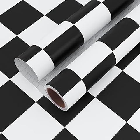 VaryPaper Black and White Checked Wallpaper Cover