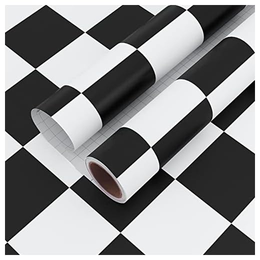 VaryPaper Tapeten Schwarz Weiß Selbstklebende Wandtapete Fliesenoptik Klebefolie Küchentapete Abwaschbare Tapete Küchenrückwand Bad Boden Vinyl Tapete Wohnzimmer Duschkabine Dekofolie Zimmer 40cm×2m