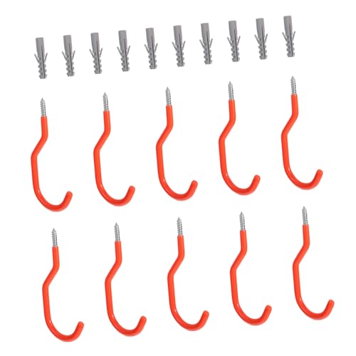 KESYOO 10個 重厚スチール製バイク壁掛けフック 大容量耐荷重 自転車収納ラック ロード マウンテンバイク対応 ガレージや店舗向け壁面ディ