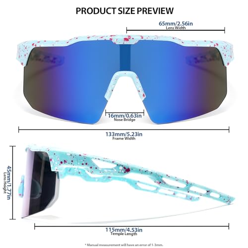 Image of Youth Baseball Sunglasses for Boys Girls Softball Cycling Sports Sunglasses Kids Lightweight UV Protection