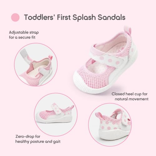 Image of Balabala Baby Toddler Walking Shoes Boys Girls Slip On Sandals Kids Water Shoes Barefoot Shoes Breathable Mesh Lightweight
