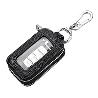 Autoschlüssel-Etui Mit Strass – Luxuriöses PU Leder Schlüsselmäppchen Mit Reißverschluss, Violett