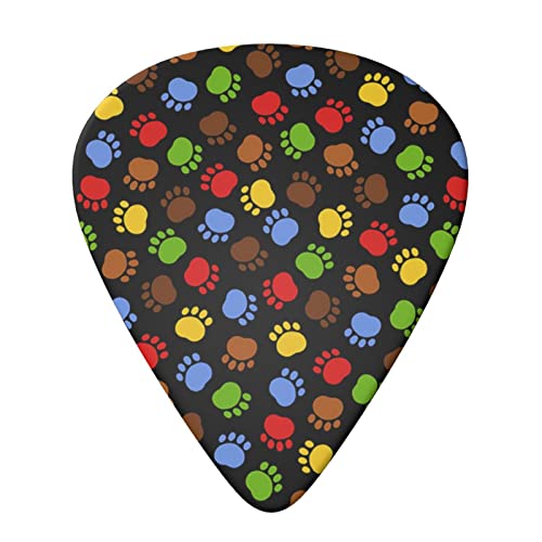 ASDTEHCY Lot de 6 médiators en celluloïd, motif empreintes de pattes de chien, pour guitares acoustiques, électriques… - Les Beatles, Paul McCartney, John Lennon, RIngo Starr, George Harrison ASDTEHCY Lot de 6 médiators en celluloïd, motif empreintes de pattes de chien, pour guitares acoustiques, électriques… – Image 4
