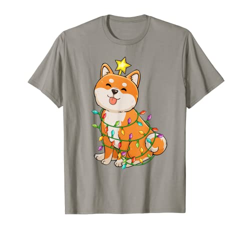 Shiba Inu - Pijama para amantes de los perros, diseño de Papá Noel Camiseta