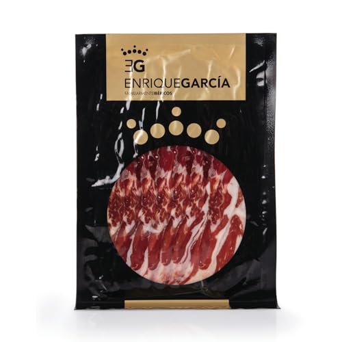 Miniatura 2 de Enrique García - Jamón De Bellota Ibérico 75 Raza Ibérica, 10 Sobres Envasados Al Vacío De 100 G Aprox. Acabado Plástico. Caja Regalo De Cartón. Corte A Máquina.
