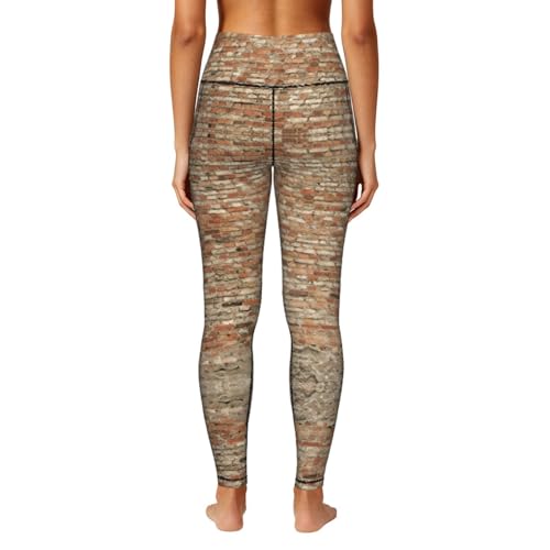 Leggings de moda para gimnasio conjunto con estampado de ladrillo y bolsillos 4