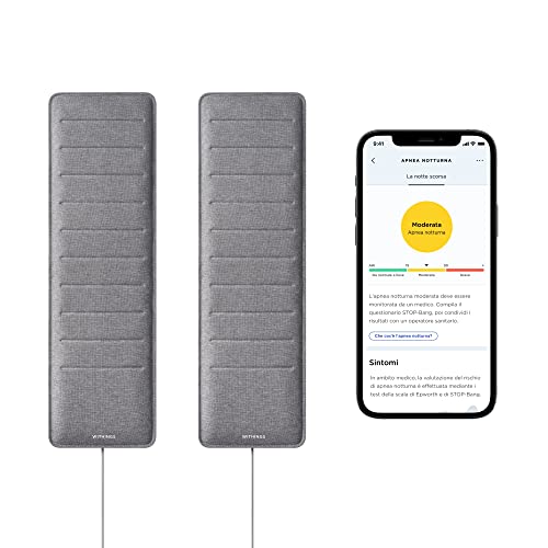 Withings Pacchetto Sleep Analyzer - 2 dispositivi di monitoraggio del sonno, con rilevamento dell'apnea notturna e analisi del ciclo del sonno, Grigio