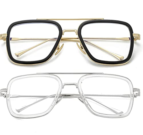 Image of ARICKS Tony Stark Style Blue Light Blocking Glasses for Men Women, Iron Man and Spider-Man Computer Gaming Glasses by Computer /Tablet /Laptop /Mobile