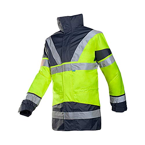 Baleno Skollfield Parka à Gilet détachable Homme Jaune Fluo/Marine FR : S (Taille Fabricant : S) – vue 2