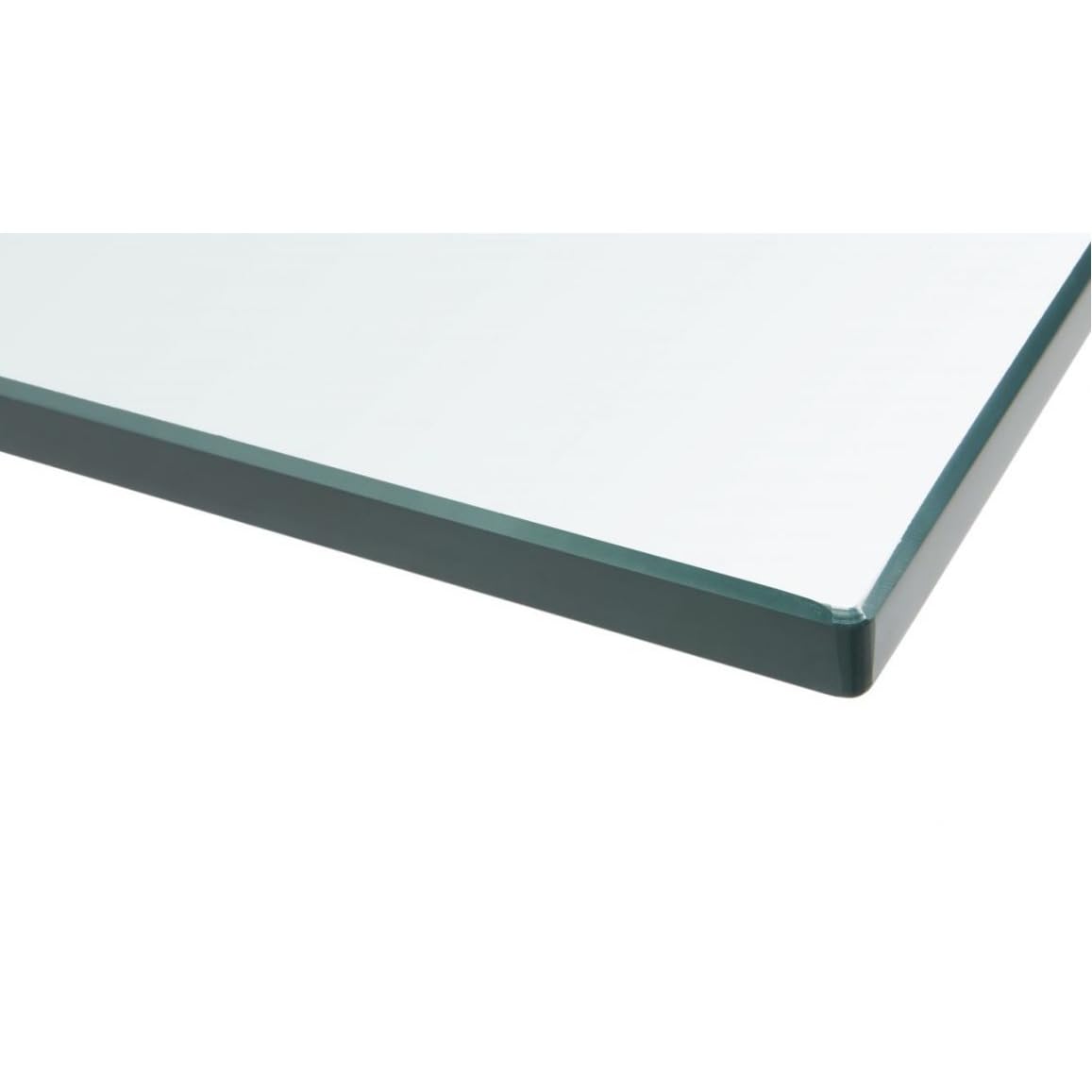 Plateau rectangulaire 130 x 60 cm en Verre trempé Transparent épaisseur 1 cm - Dessus de Table résistant pour Consoles Bureaux et Meubles