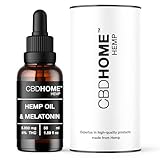 CBHOME Oils - Aceite de Semilla de Cáñamo 10% + Melatonina - 50 ml - Base de Coco y Semilla de Cáñamo Ecológico - Prensado en Frío - Sin Aditivos - 100% Vegetal - Certificado Ecológico UE