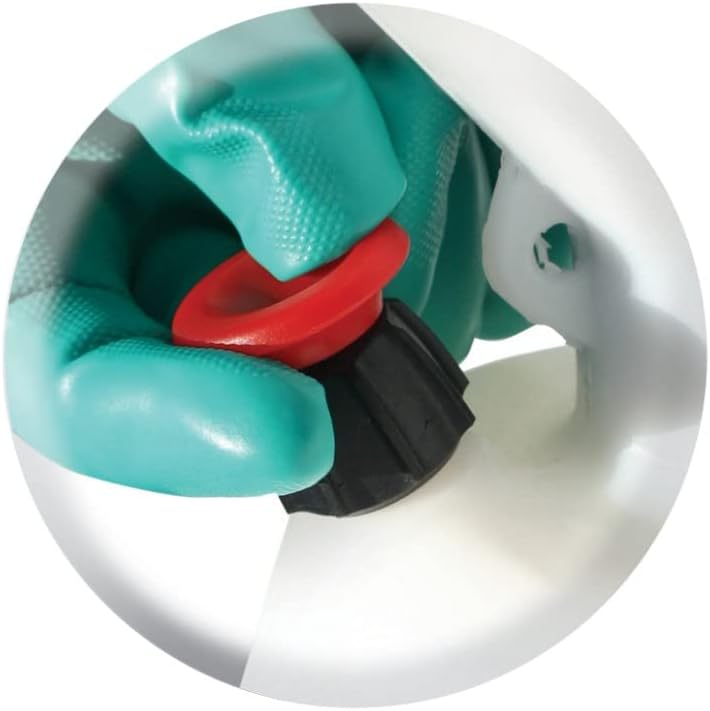 Close-up of SOLO 212 sprayer pressure relief valve