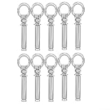 10 Stück 304 Edelstahl Dehnschrauben mit Ringen, Ösenschrauben für Wandanker, strapazierfähig für Ringschrauben-Set, M6 M8 M10 Gewindehaken (M6 x 100)